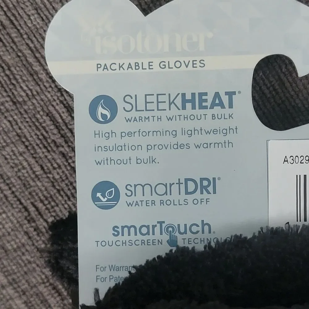 Isotoner SleekHeat Quilted pattern Gloves smarTouch® technology plush li… - Picture 8 of 12